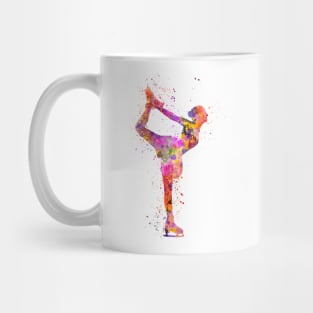 Figure skating in watercolor Mug